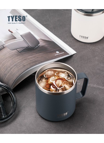 Tyeso Silviya Mug Vakumlu Paslanmaz Çift Duvarlı Termal Kapaklı 400ML
