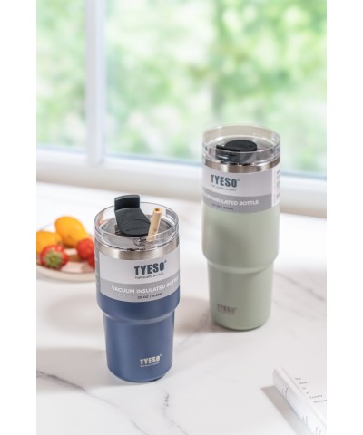 Tyeso TripleTask Termos Vakumlu Yıkanabilir Silikon Pipetli 600ML
