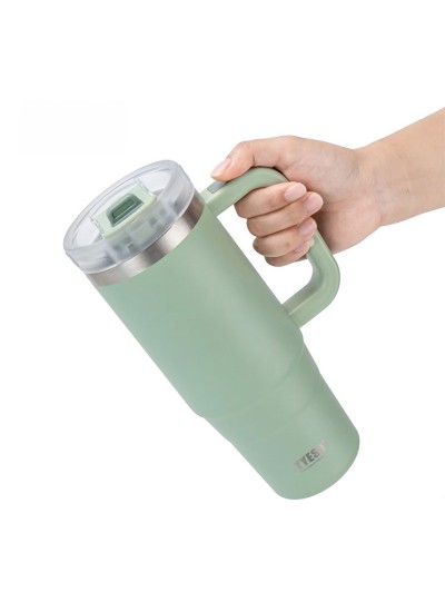 Tyeso QQ Termos Sızdırmaz Pipetli Çift Duvarlı Vakumlu 900ML